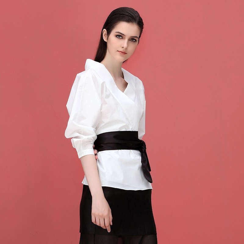Moda Simple V Con Cuello De Camisa