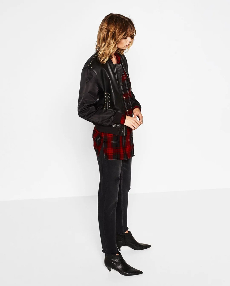 Handsome Fashion Embroidery Imitation Leather Jacket | VoguesUs