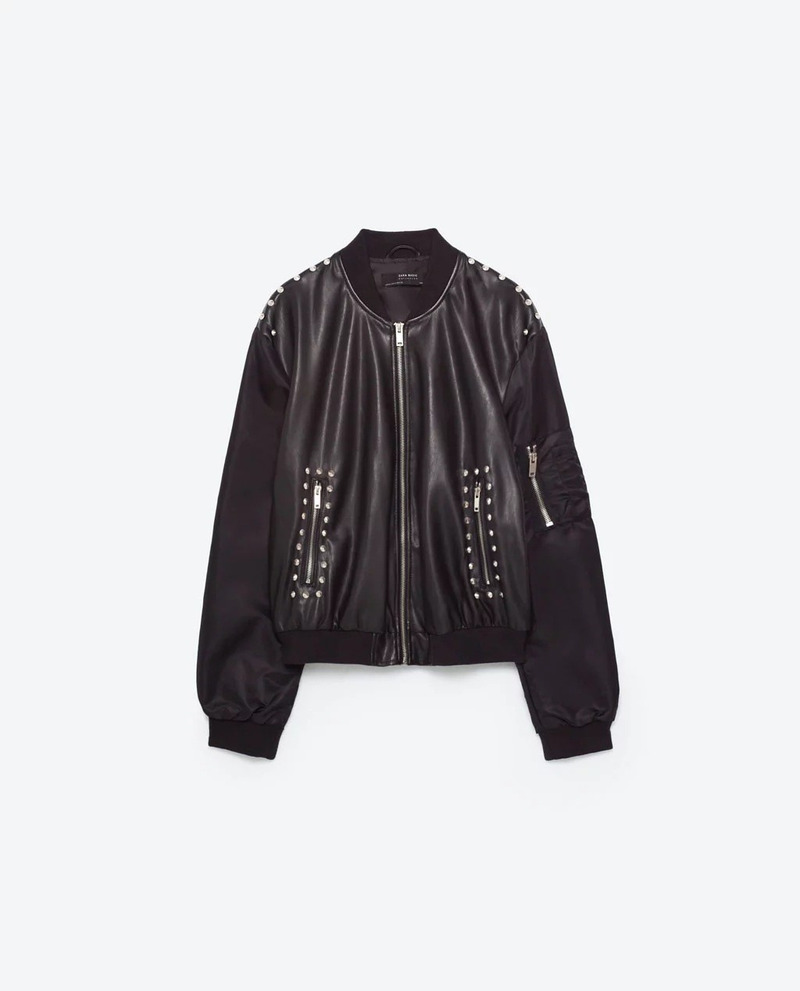 Handsome Fashion Embroidery Imitation Leather Jacket | VoguesUs