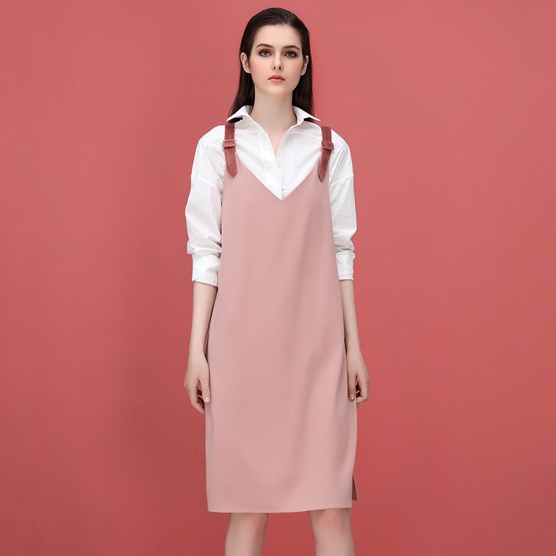 La Mode De La Personnalité Mignon Couture Col En V Robe Lâche |