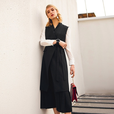 La Mode Beau Avec Le Paragraphe Long Gilet Col V | VoguesUs