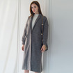 Fashion Gray Based Tall Wool  Coat