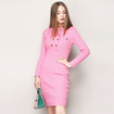 Sweet And Lovely Long Sleeve Cable Knite Bodycon Dress