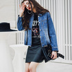 Handsome Fashion Trend Ring Short Section Cowboy Jacket