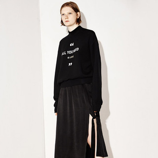 Fashion Casual Simple Print Letter Cotton Sweater | VoguesUs