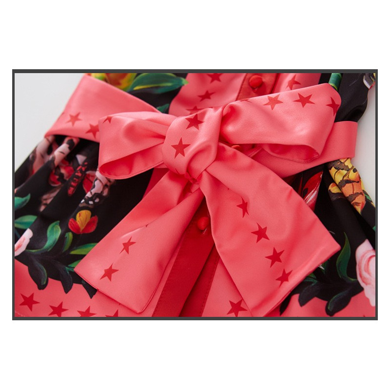 Mignonne Et Douce Broderie Florale Shirt Et Mini-Jupe Costume Avec