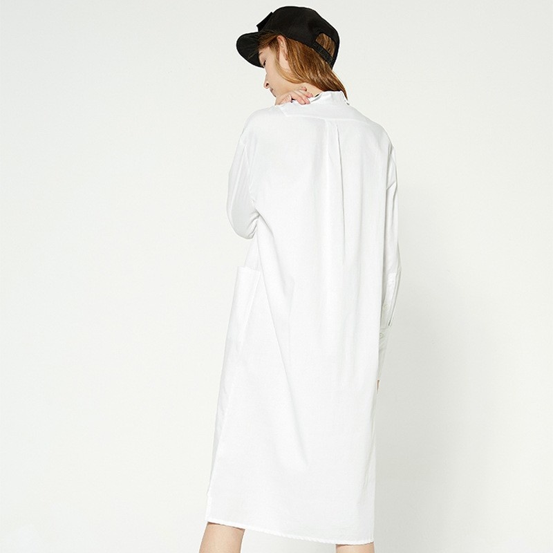Simple Fashion Fun Clouds Casual Shirt Dress | VoguesUs