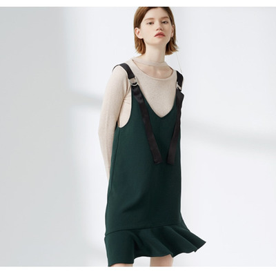 Jugend Mode Lebhaften Lotusblatt Saum Kleid | VoguesUs