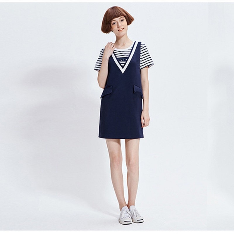 Cute Sweet Pure V Neck Vocal Skirt | VoguesUs