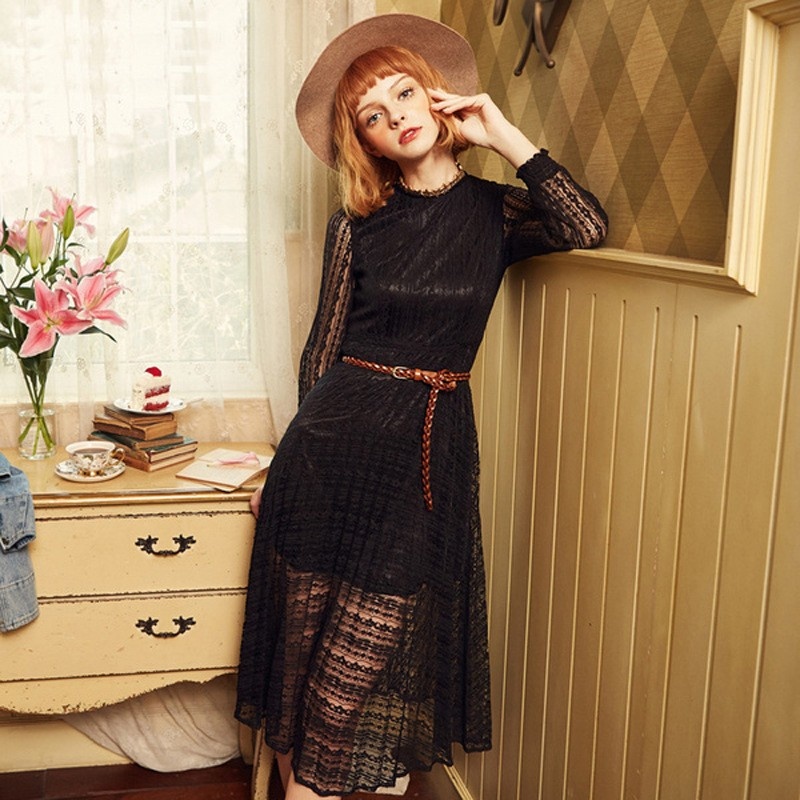 Sexy Fashion Perspective Lace Was Thin Dress Dress | VoguesUs