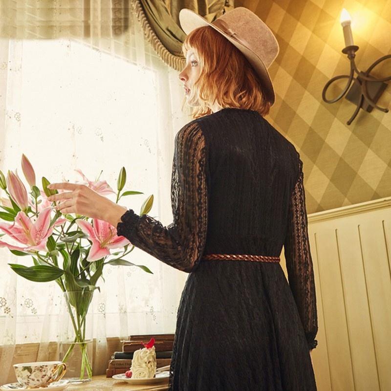 Sexy Fashion Perspective Lace Was Thin Dress Dress | VoguesUs