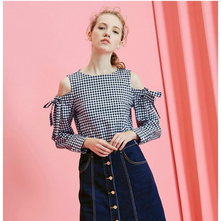 Élégant, Doux Frais Bustier Chemise À Carreaux | VoguesUs