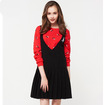 Élégant, Doux Mignon Pure V Cou Robe De