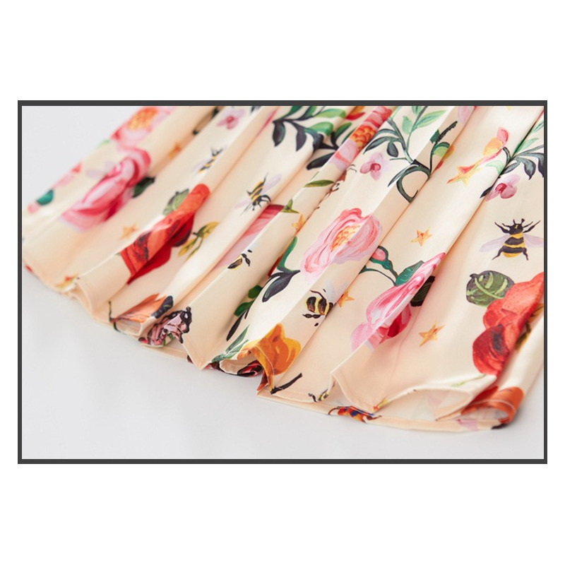 Mignonne Et Douce Broderie Florale Shirt Et Mini-Jupe Costume Avec