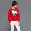Mode Freizeit Mit Dem Druck-Pullover