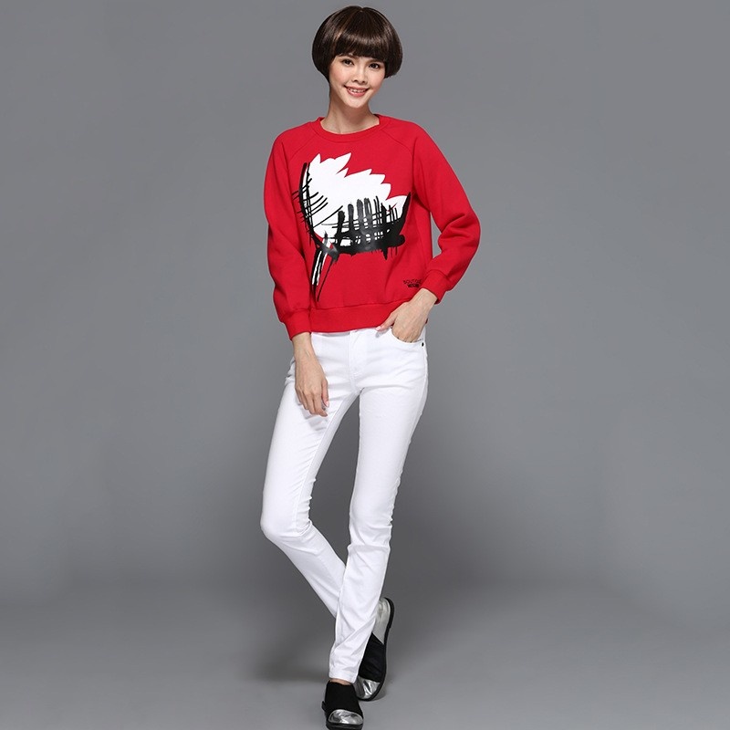 Mode Freizeit Mit Dem Druck-Pullover | VoguesUs