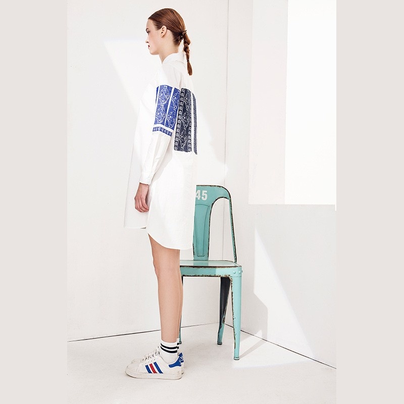Fresh New Look Sleeve Print Cotton Dress | VoguesUs