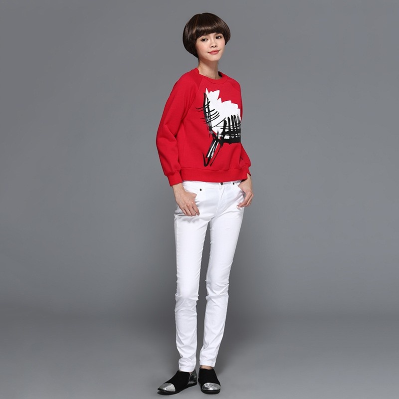 Mode Freizeit Mit Dem Druck-Pullover | VoguesUs