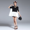 Fashion-Loose-Casual-Hit Farbe Hundertfach Seite Shirt