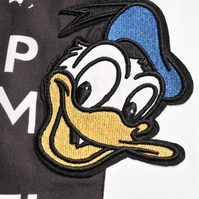 Tendance De La Mode De Dessin Animé Impression De Broderie Lâche Un Long T - Shirt |