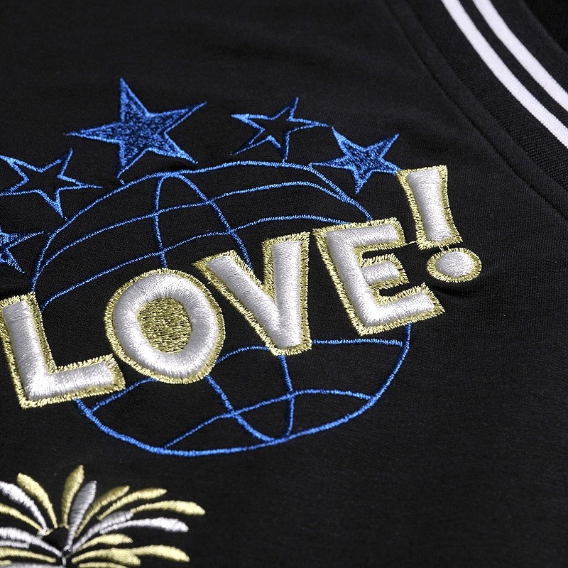 Fashion Trend Sports Wind Graffiti Embroidered V Neck Dress | VoguesUs