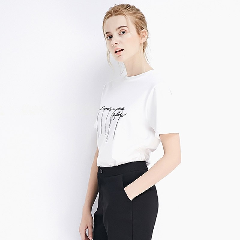 Fashion Simple And Simple Letter Tassel Short Sleeve | VoguesUs