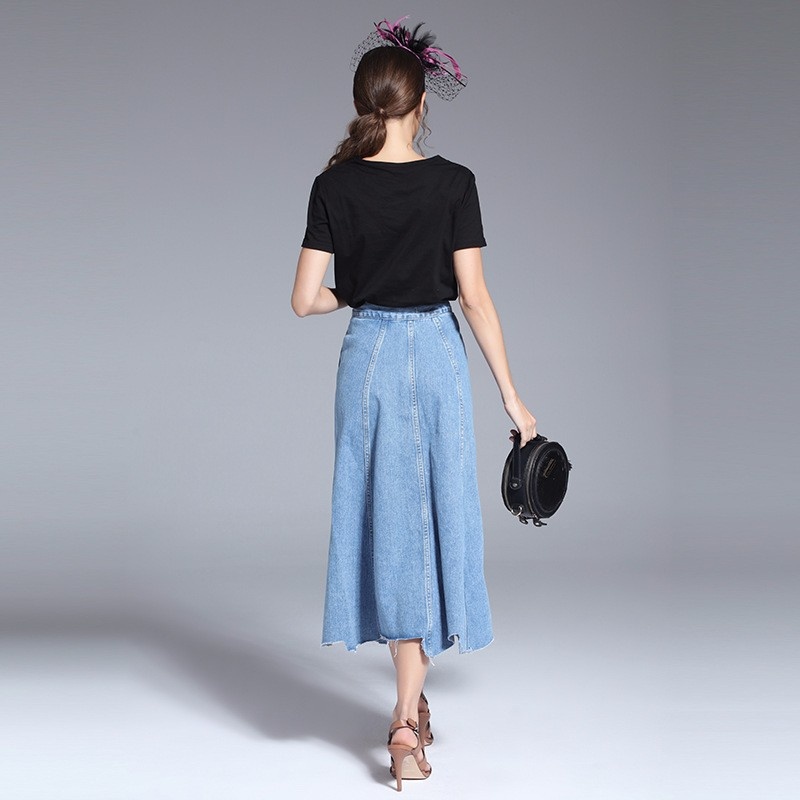 Tendance De Mode De Perles De Couleur Simple T-Shirt | VoguesUs