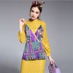 New Look Exoticism Layered Print Dress With Lace Cutwork