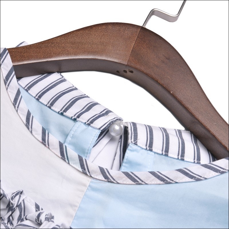 Mode Simple Doux Épissage Frappé Couleur T-Shirt | VoguesUs