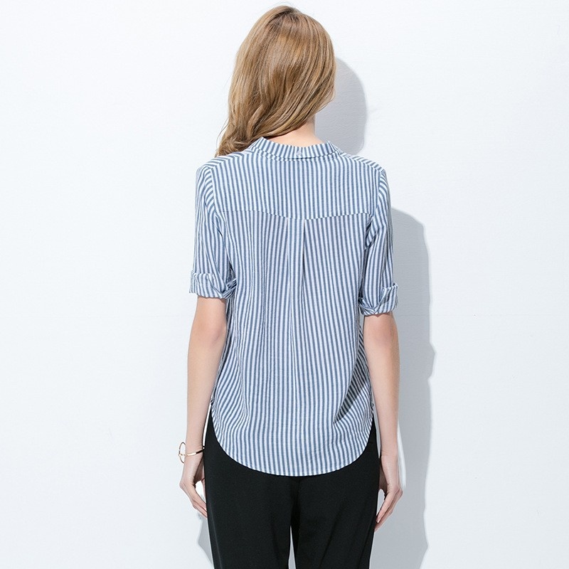 Confortable Et Simple À La Mode Des Rayures Lâche T-Shirt | VoguesUs