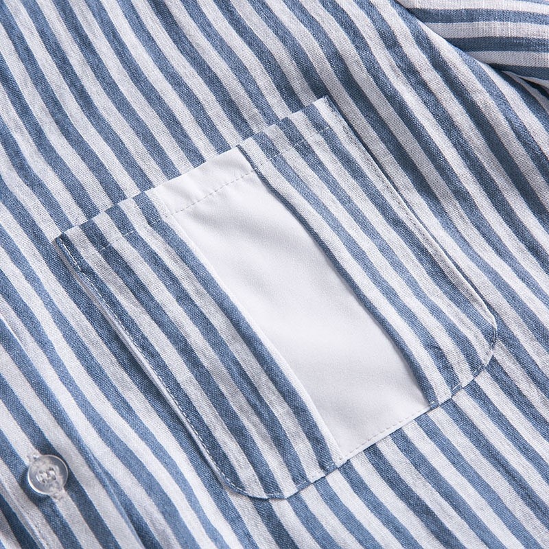 Cómodo Y Sencillo De Moda Rayas De La Camisa Suelta