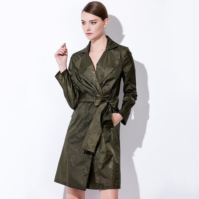 Fashion Skinny Tie Waist Trench Blazer Mantel | VoguesUs