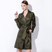 Fashion Skinny Tie Waist Trench Blazer Coat