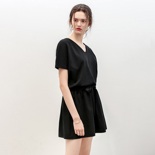 Simple Et Confortable, Lâche Occasionnel V Cou Robe De Jupe | VoguesUs