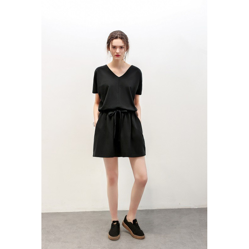 Simple Et Confortable, Lâche Occasionnel V Cou Robe De Jupe | VoguesUs