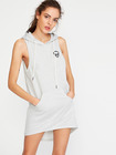 Sports And Leisure Sleeveless Hooded Loose Sweater Dress