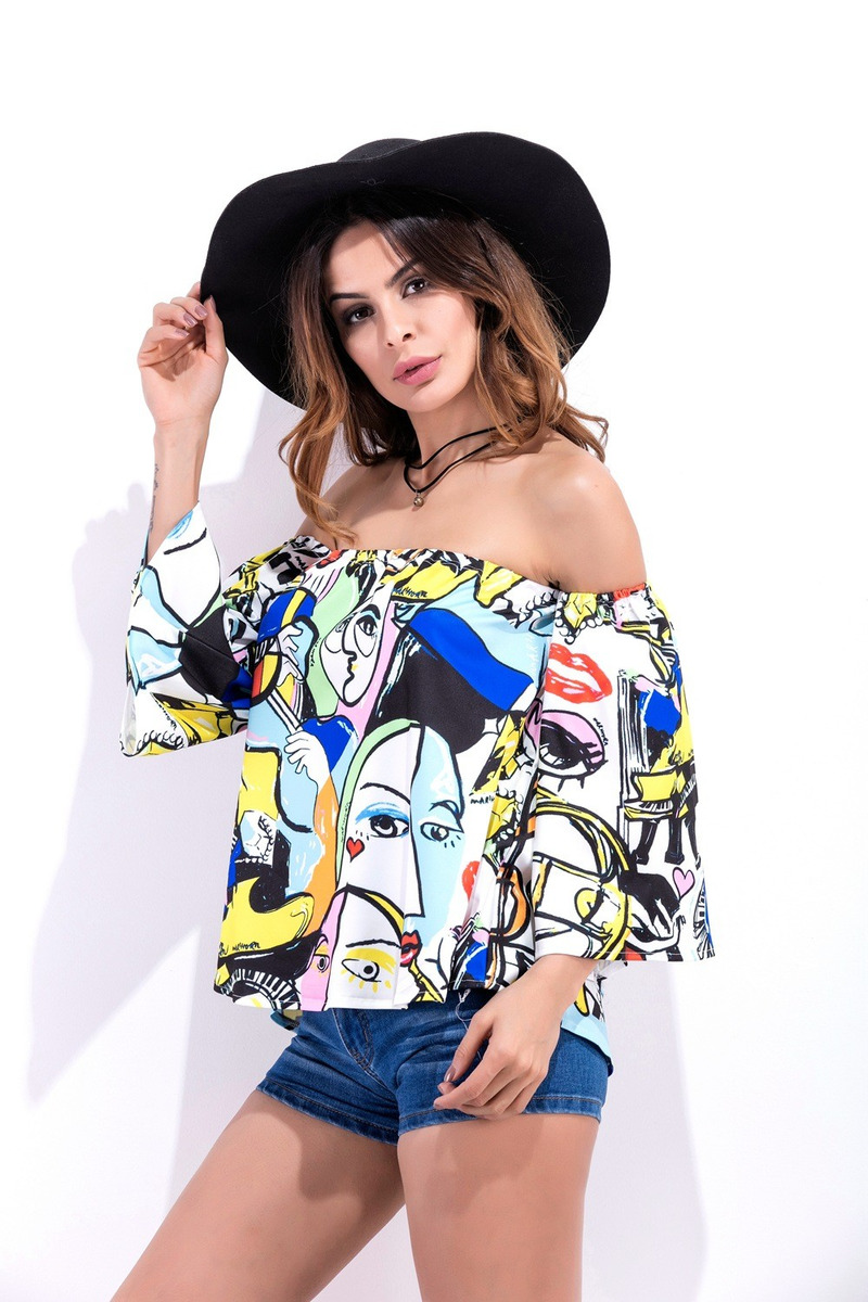 Mode Sexy Sexy Graffiti Mener Une Veste Courte | VoguesUs
