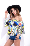 Fashion Sexy Sexy Graffiti Lead A Short Jacket
