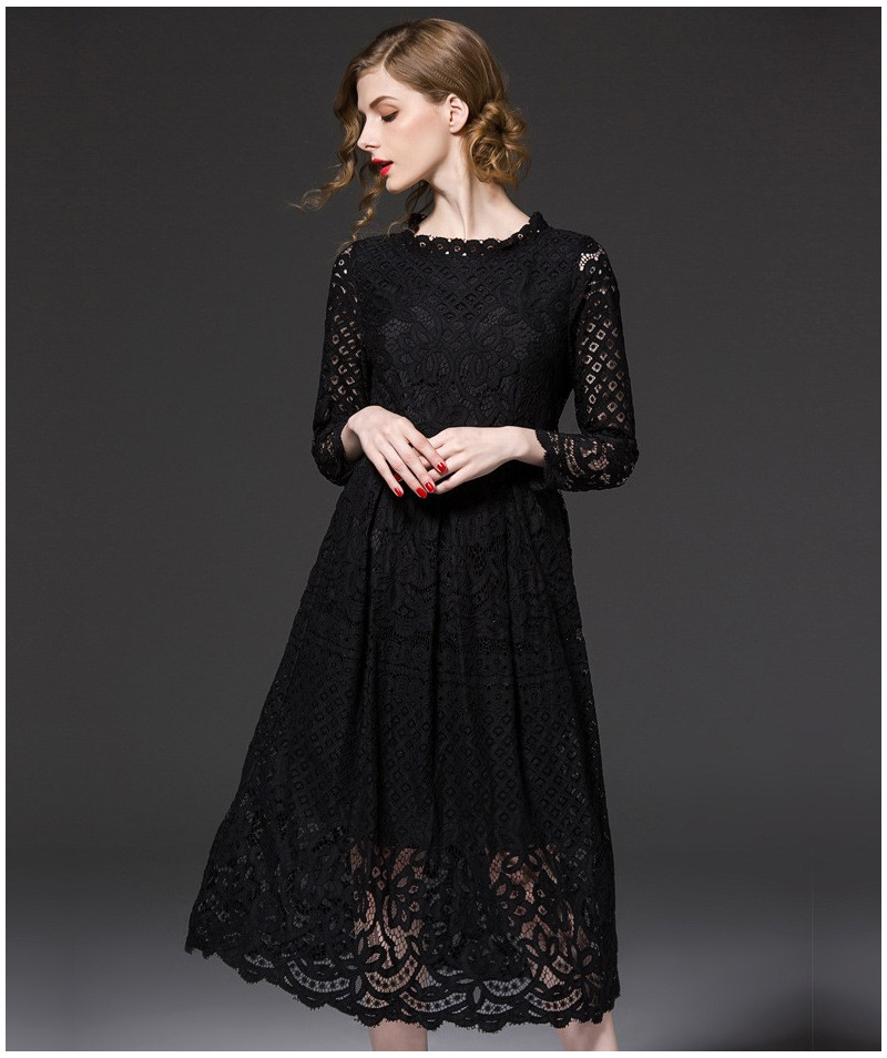 Moda De Encaje Elegante Cutwork Una Línea De Vestido Maxi Con Lazo En