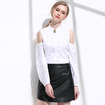 Fashion Personality Strapless Bubble Sleeves Small Collar Collar Shirt
