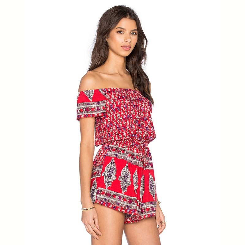 De La Mode Frais Sexy Imprimer Col Shorts Barboteuse | VoguesUs