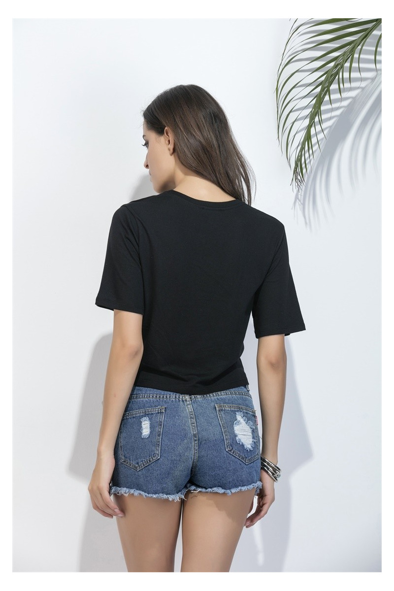 Fashion Sexy Waist Belt Casual T-Shirt | VoguesUs