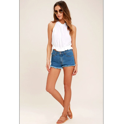 Mode Sexy Gilet Sans Manches T-Shirt Avec Le Retour Cravate | VoguesUs