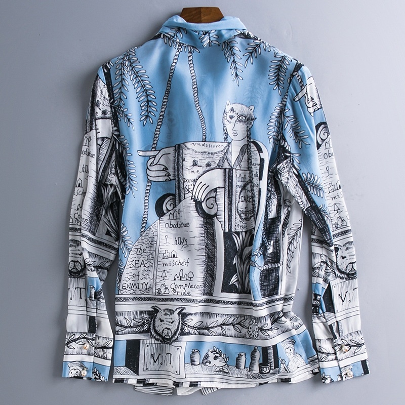 New Look Fashion Paint Shirt In 100% Silk With Bow Tie Detail |