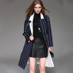 Einfache Und Elegante Mode Unregelmäßigen Gestreiften Stricken Pullover Mantel