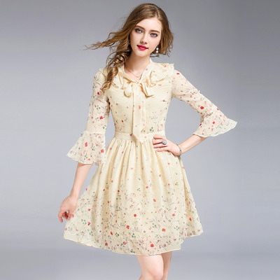 Dulce Y Encantadora Dulce Arco Floral Vestido De