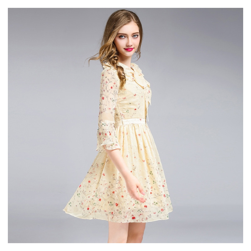 Sweet And Lovely Fresh Floral Bow Dress | VoguesUs
