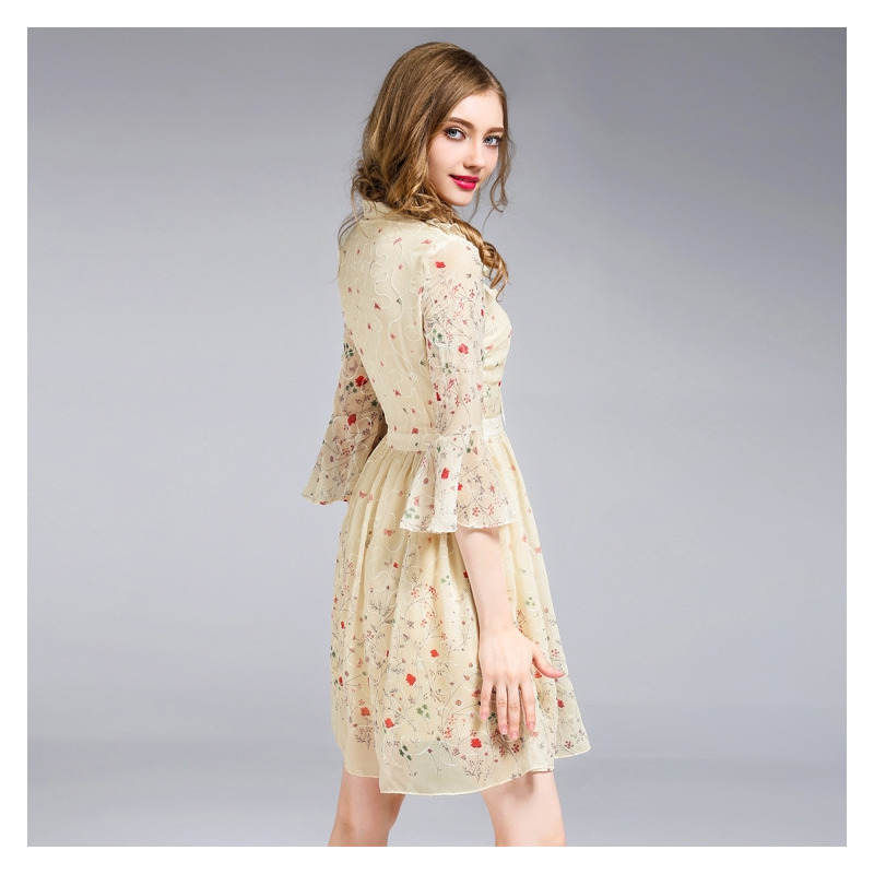 Sweet And Lovely Fresh Floral Bow Dress | VoguesUs
