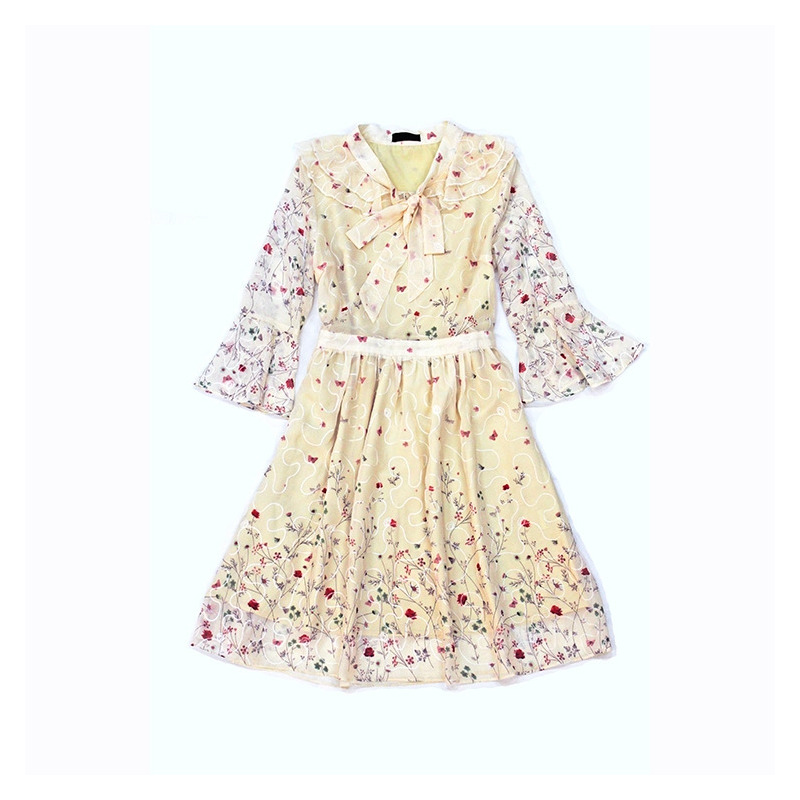 Sweet And Lovely Fresh Floral Bow Dress | VoguesUs