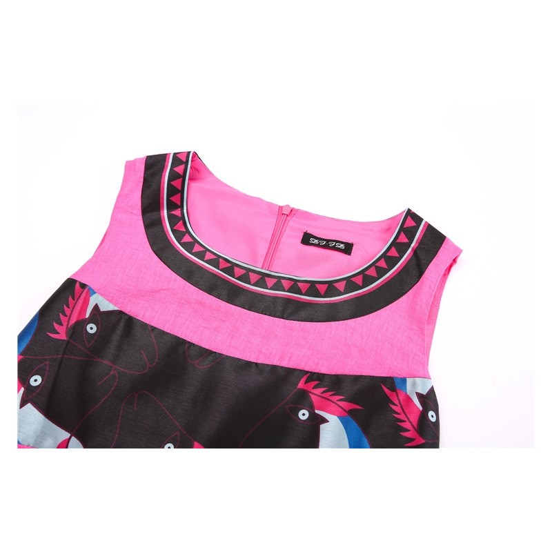 Fashion Trend Personality Stitch Hit Color Vest Dress | VoguesUs